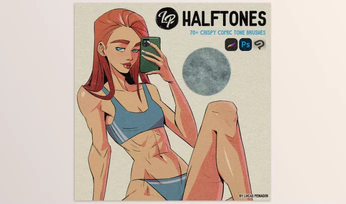 Photoshop Plugin – LP Halftone Brushes by Lucas Peinador – Download