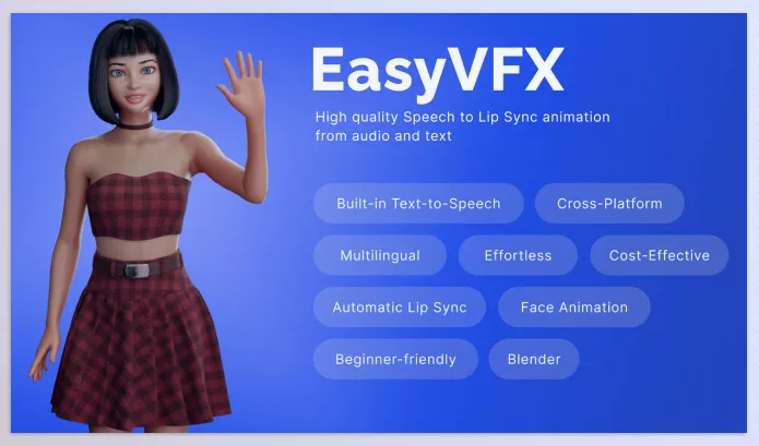 Blender Addon – Easyvfx Lip Sync Plugin For Blender – Download