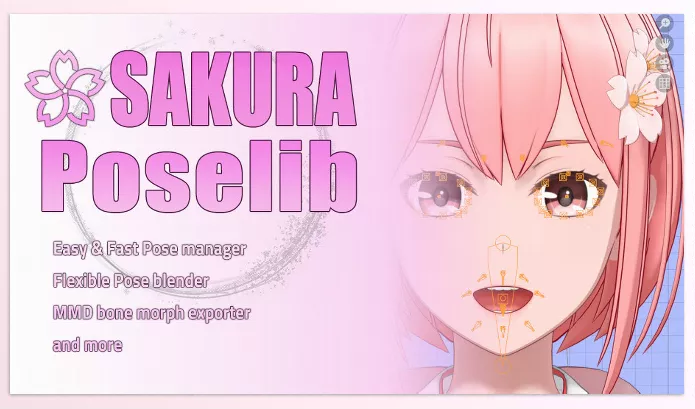 Blender Addon – Sakura Poselib by Kafuji – Download