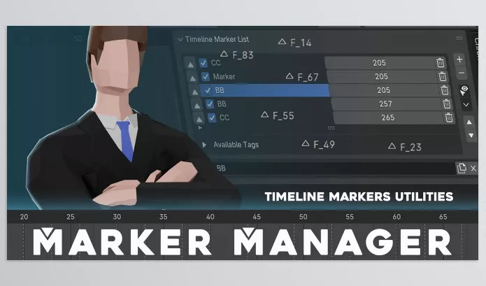 Blender Addon – Marker Manager by TinkerBoi – Download