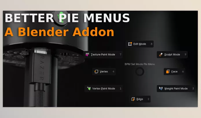 Blender Addon – Better Pie Menus by Pitiwazou – Download