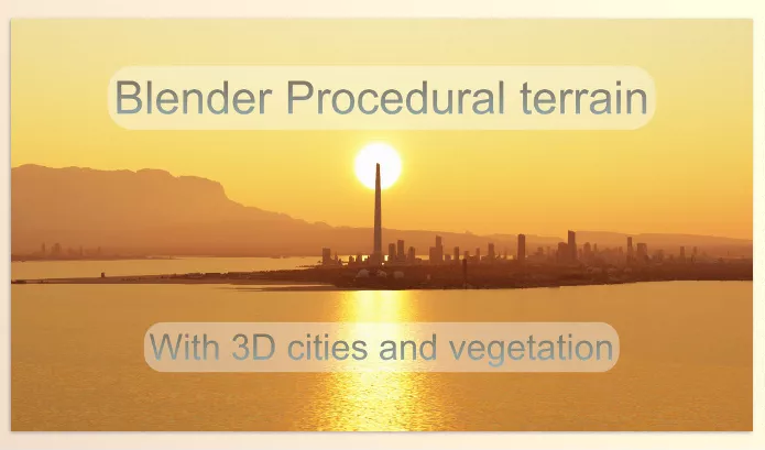 Blender Addon – Large Scale Procedural Terrain Generator With 3D Cities And Vegetation by SHcreations – Download