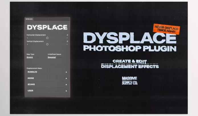 Asset – DYSPLACE Photoshop Plugin by Massive Supply Co. – Download