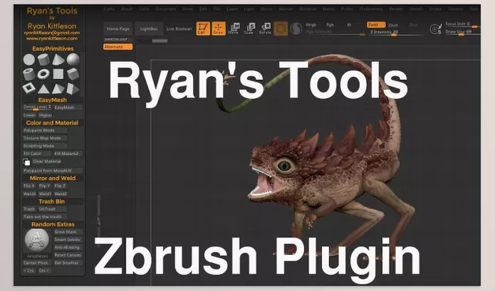 Plugin – Ryan’s Tools: Zbrush Plugin by Ryan Kittleson – Download