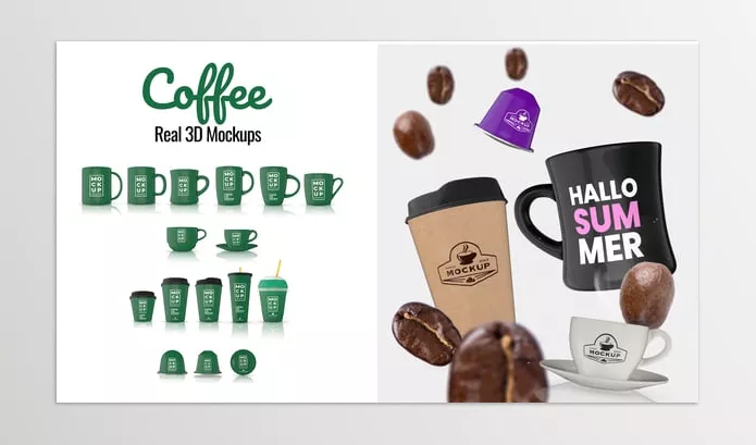 Lightroom Preset – Coffee Cup Real 3D Mockups by Pixamins – Download 45571616
