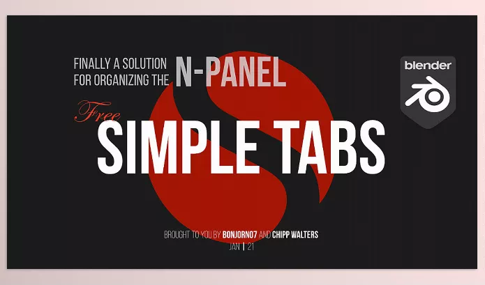 Blender Addon – Simple Tabs by Chipp Walters – Download