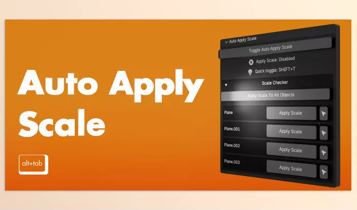 Blender Addon – Auto Apply Scale s by Alt Tab – Download