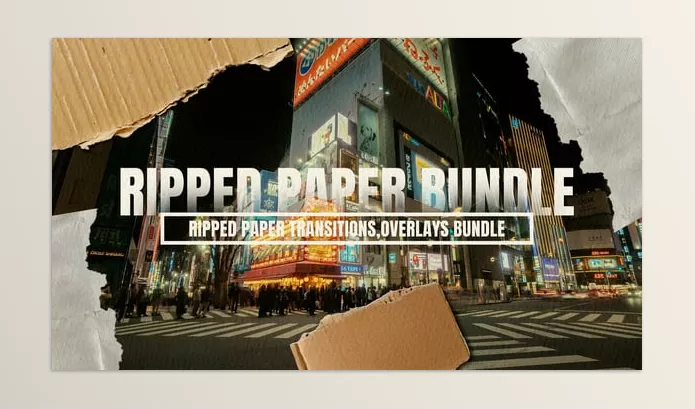 Asset – Ripped Paper Transitions and Overlays Bundle by Blur-Studio – Download 57201221