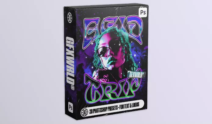 Photoshop Plugin – Acid Trip Text Styles Pack Vol. 2 by GFXWRLD – Download