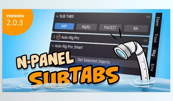 Blender Addon – N Panel Sub Tabs by Soyoyo – Download