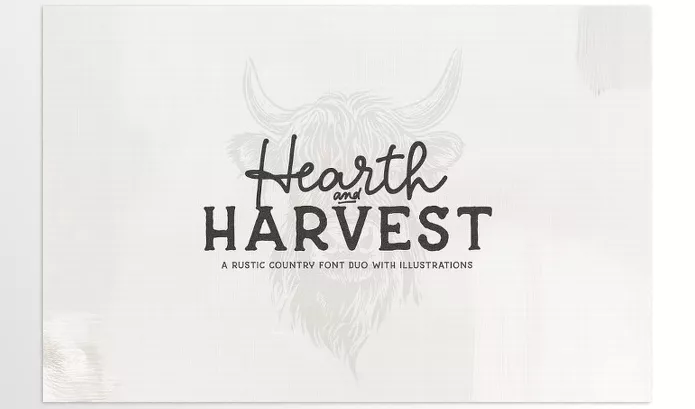 Font – Hearth and Harvest Rustic Font Duo by Callie Rian & Co. – Download