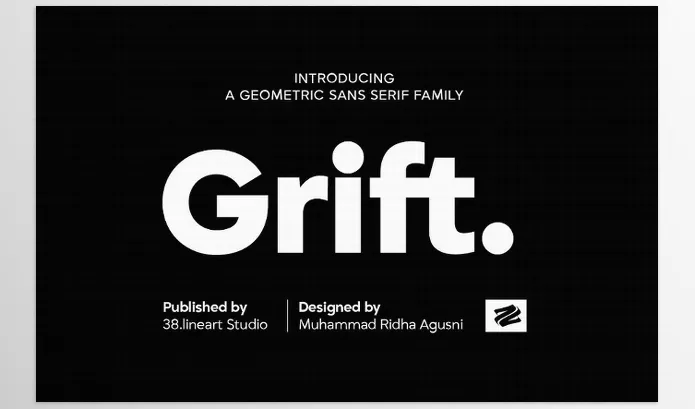 Font – Grift Geometric Typeface by Ridha-38.lineart – Download