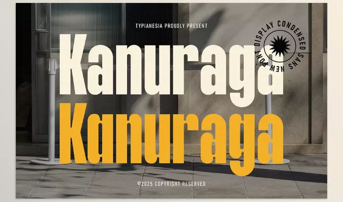 Font – Kanuraga Condensed Sans Font by Typia Nesia – Download
