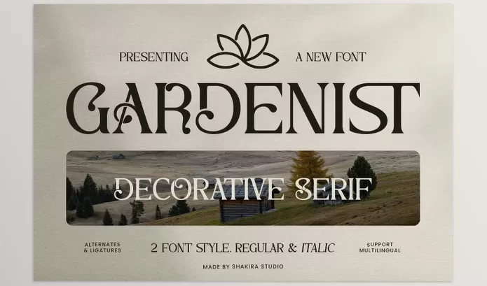 Font – Gardenist Decorative Serif Font by Shakira Studio – Download