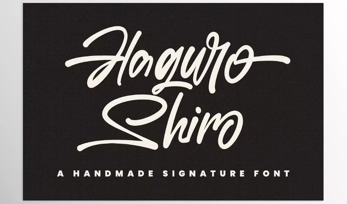 Font – Haguro Shiro Signature Handmade Font by Maulana Creative – Download