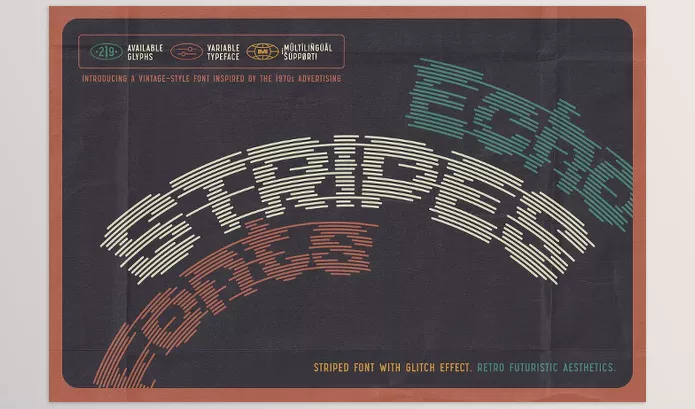 Font – Echo Stripes Variable Font Set by Gleb Guralnyk – Download