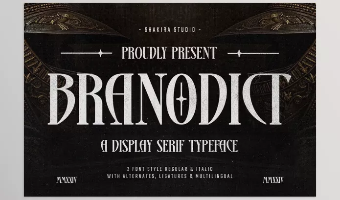 Font – Branodict Modern Display Serif by Shakira Studio – Download