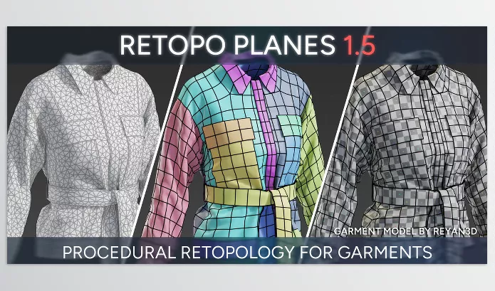 Blender Addon – Retopo Planes by Nodes Interactive – Download