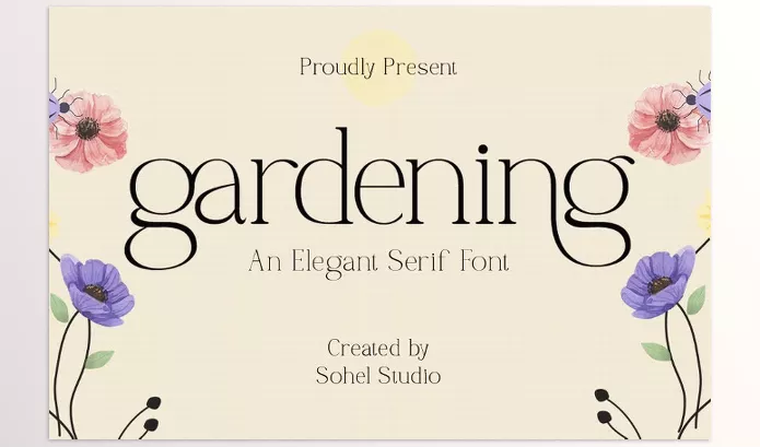Font – Gardening Elegant Serif Font by Sohel Studio – Download