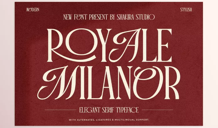 Font – Royale Milanor Font by Shakira Studio – Download