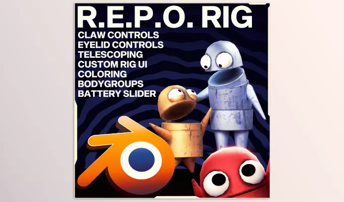 Blender Addon – R.E.P.O SemiBot Rig by hisanimations – Download