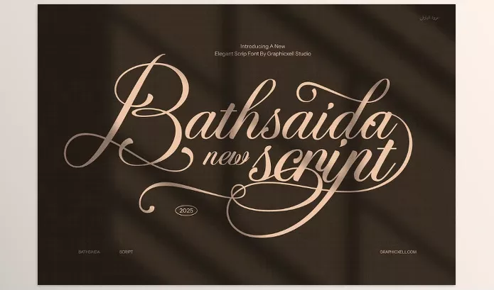 Font – Bathsaida Calligraphy Script Font by Graphicxell – Download