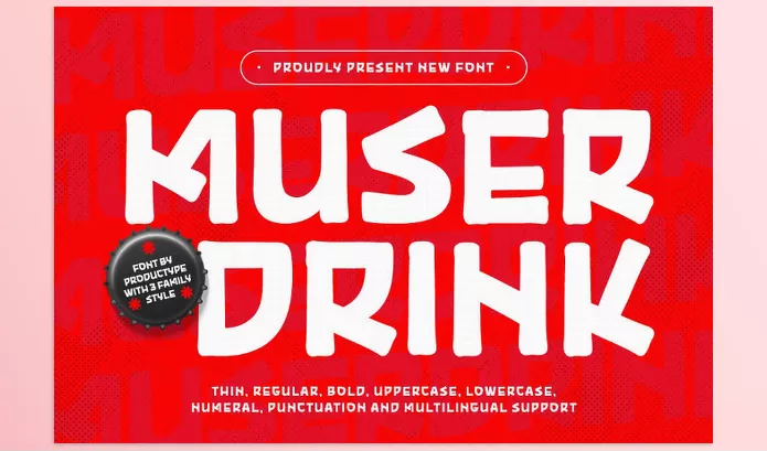 Font – Muser Drink Display Font by productype1 – Download