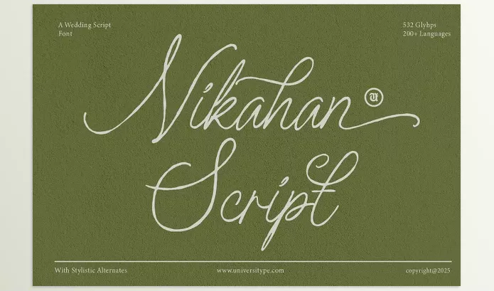 Font – UT Nikahan Script A Wedding Font by Universitype – Download