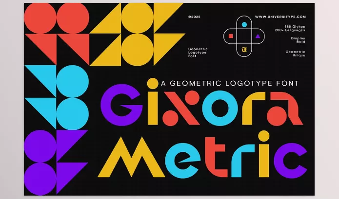 Font – UT Gixora Metric A Geometric Font by Universitype – Download