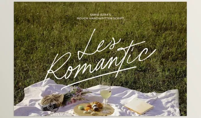 Font – Les Romantic Rough Handwritten Font by Sarid Ezra – Download