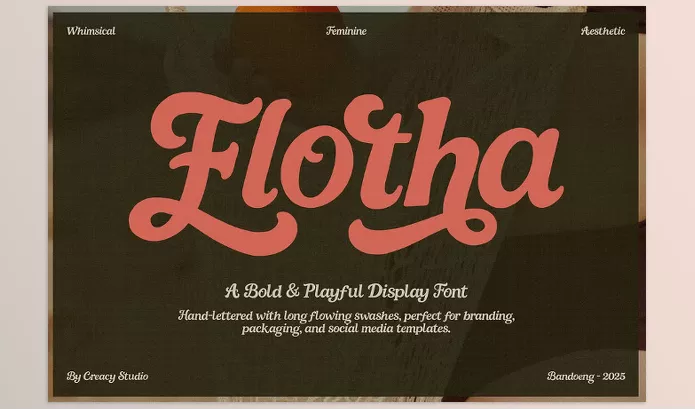 Font – Flotha Bold and Playful Display Font by Creacy Studio – Download