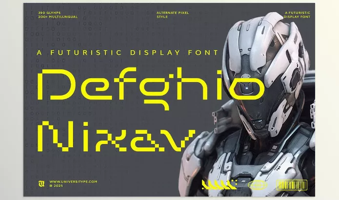 Font – UT Defghio Nixav A Futuristic Font by Universitype – Download