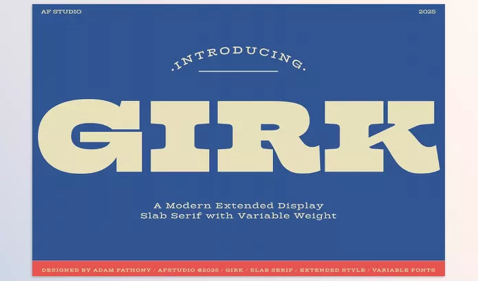 Font – Girk Variable Slab Serif by AF Studio – Download