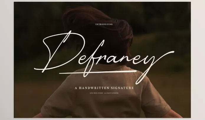 Font – Defraney Handwritten Signature Font by Denustudios – Download