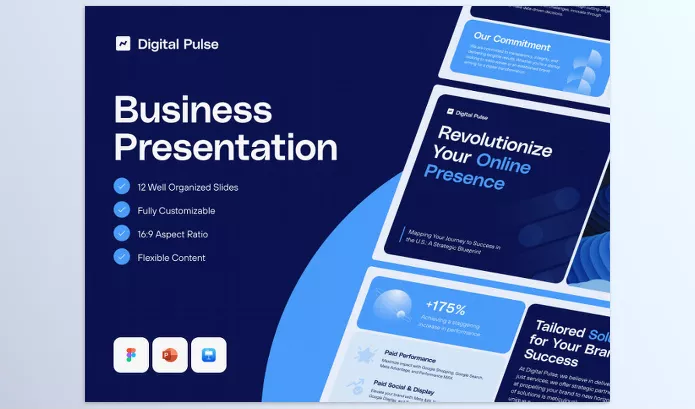 Photoshop Plugin – Business Presentation Template Digital Pulse by UI8 – Download