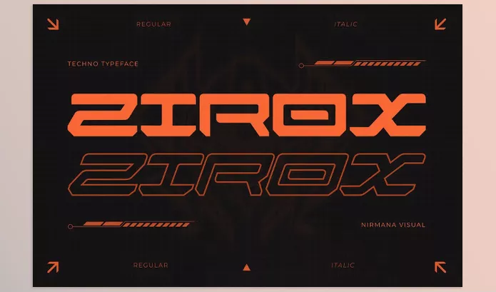 Font – Zirox Cyberpunk Branding Logo Font by Nirmana Visual – Download