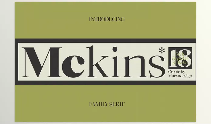 Font – Mckins Family Serif Font by Marvadesign – Download