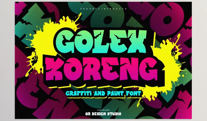 Font – Golex Koreng Graffiti Font by QR Design Studio – Download