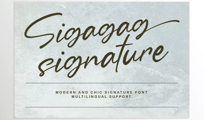 Font – Sigagag Signature Display Font by Maulana Creative – Download