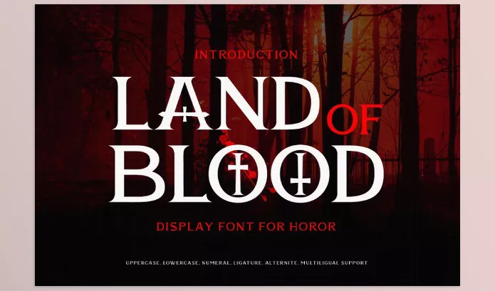 Font – Land Of Blood Horror Movie Font by twinstd – Download