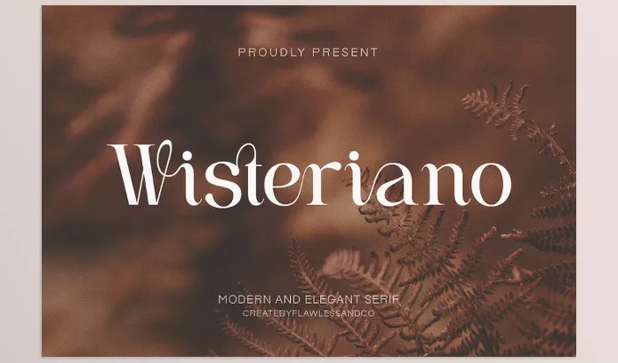 Font – Wisteriano Modern Serif Font by Flawless And Co – Download