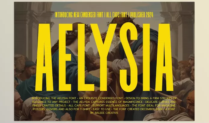Font – Aelysia Font Condensed Font by Baleee – Download