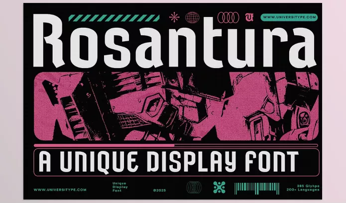 Font – UT Rosantura A Unique Display Font by Universitype – Download