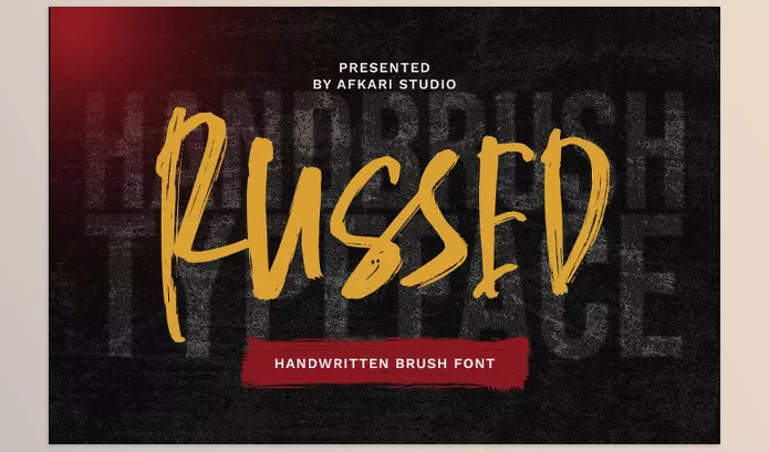 Font – Russed Handwritten Brush Font by Afkari Studio – Download