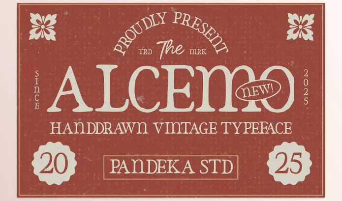 Font – Alcemo Hand-Drawn Vintage Serif by Pandeka Studio – Download