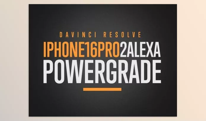 LUT Pack – iPhone16Pro to Alexa PowerGrade and LUTs by Juan Melara – Download