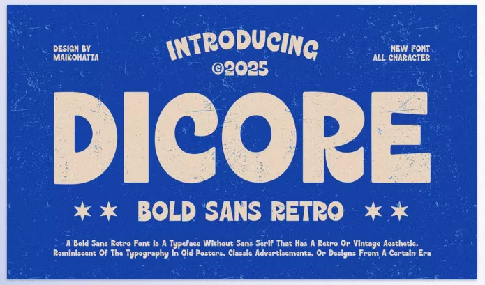 Font – Dicore Bold Sans retro Font by MaikoHatta – Download