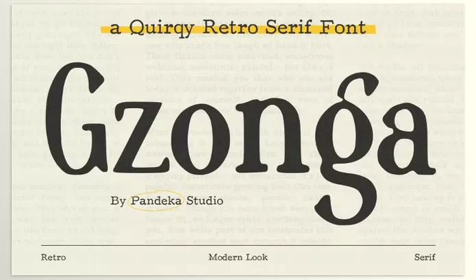 Font – Gzonga Retro Charm Serif by Pandeka Studio – Download