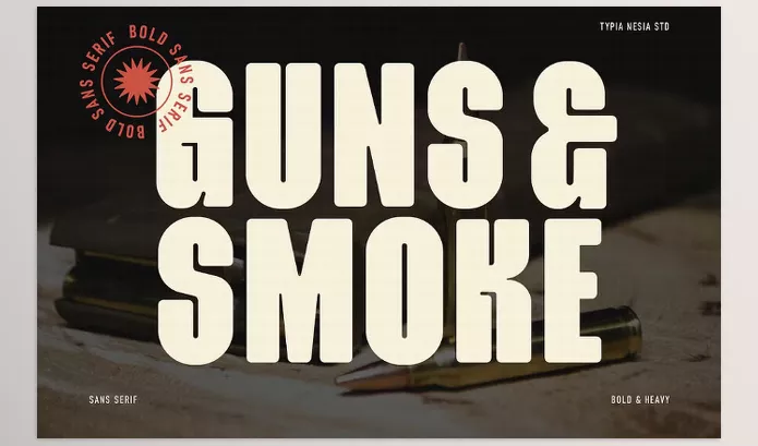 Font – Guns and Smoke Bold Condensed Sans by Typia Nesia – Download