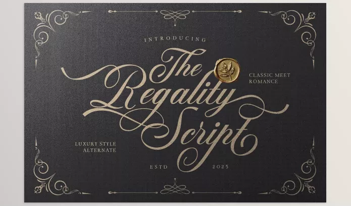 Font – Regality Luxury Romance Script by Bale Type – Download